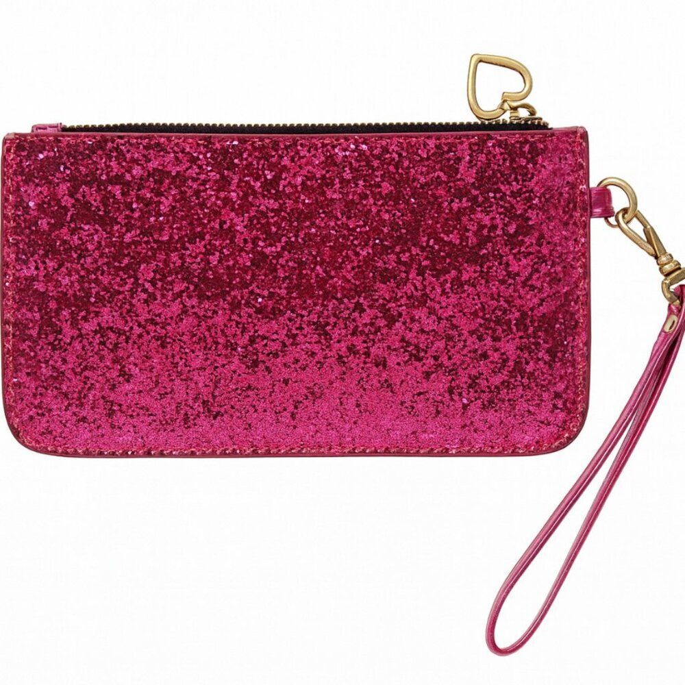 Justice Vintage Glitter Coin Purse Small Pink Mini Bag
